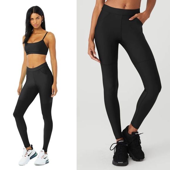 ALO Yoga Pants - Alo Yoga High-Waist Airlift 4 Pocket Utility Legging in Black Size XS $138